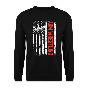 Arm Wrestle US Flag Arm Wrestling US Flag - Unisex Sweatshirt - black - Front - Alina (178cm) & Michal (187cm)
