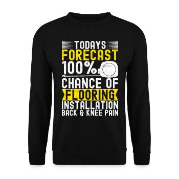 liesenleger floor layer - Unisex Sweatshirt - black - Front - Alina (178cm) & Michal (187cm)