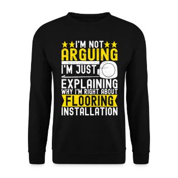 liesenleger floor layer - Unisex Sweatshirt - black - Front - Alina (178cm) & Michal (187cm)