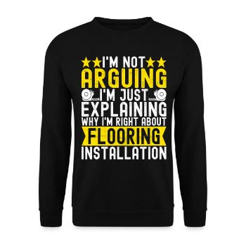 liesenleger floor layer - Unisex Sweatshirt - black - Front - Alina (178cm) & Michal (187cm)