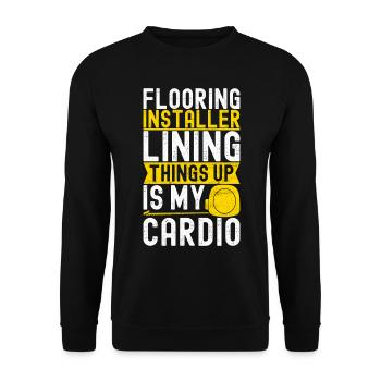 liesenleger floor layer - Unisex Sweatshirt - black - Front - Alina (178cm) & Michal (187cm)