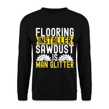 liesenleger floor layer - Unisex Sweatshirt - black - Front - Alina (178cm) & Michal (187cm)