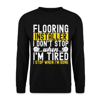 liesenleger floor layer - Unisex Sweatshirt - black - Front - Alina (178cm) & Michal (187cm)