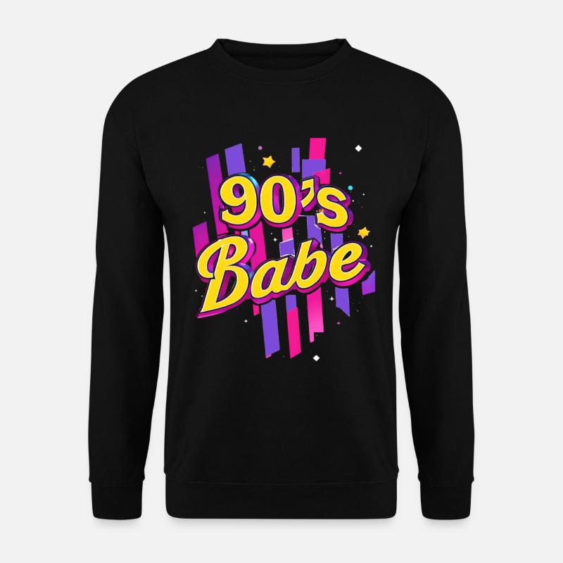 90s Babe Colourful - Unisex Sweatshirt - black
