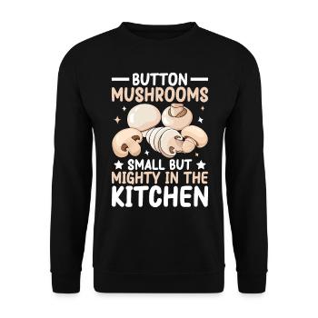 Mushrooms Gifts- Pilze Geschenkidee - Unisex Pullover - Schwarz - Vorne - Alina (178cm) & Michal (187cm)