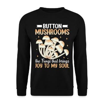 Pilze Geschenke- mushrooms- Pilze Geschenkidee - Unisex Pullover - Schwarz - Vorne - Alina (178cm) & Michal (187cm)