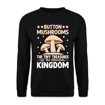 Mushrooms Gifts- Pilze Geschenkidee- Pilze Tshirt - Unisex Pullover - Schwarz - Vorne - Alina (178cm) & Michal (187cm)