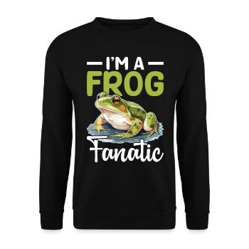 Cadeau de grenouille Je suis un fanatique de grenouille - Sweat-shirt Unisexe - noir - Devant - Alina (178cm) & Michal (187cm)