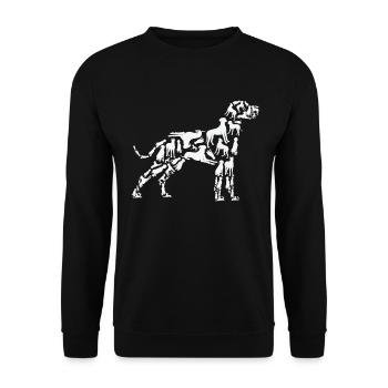 Great Dane Dog Silhouette Poses Great Dane Owner - Unisex Sweatshirt - black - Front - Alina (178cm) & Michal (187cm)