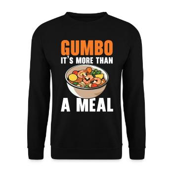 Gumbo Lovers Foodie Louisiane Manger Cuisine Cajun - Sweat-shirt Unisexe - noir - Devant - Alina (178cm) & Michal (187cm)