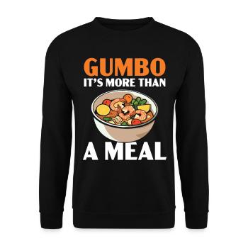 Gumbo Lovers Foodie Louisiane Manger Cuisine Cajun - Sweat-shirt Unisexe - noir - Devant - Alina (178cm) & Michal (187cm)