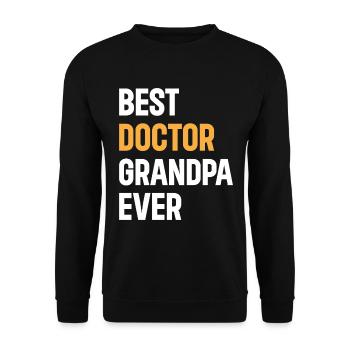 Best Doctor Grandpa Ever - Hospital Doctor Grandpa - Unisex Pullover - Schwarz - Vorne - Alina (178cm) & Michal (187cm)