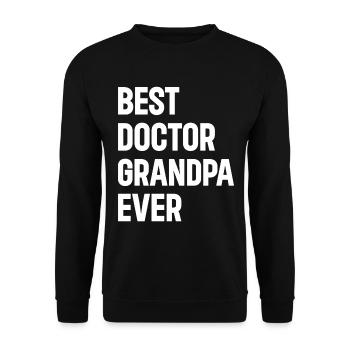 Best Doctor Grandpa Ever - Grandpa Doctor - Unisex Sweatshirt - black - Front - Alina (178cm) & Michal (187cm)