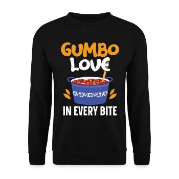 Gumbo Lovers Foodie Louisiane Manger Cuisine Cajun - Sweat-shirt Unisexe - noir - Devant - Alina (178cm) & Michal (187cm)