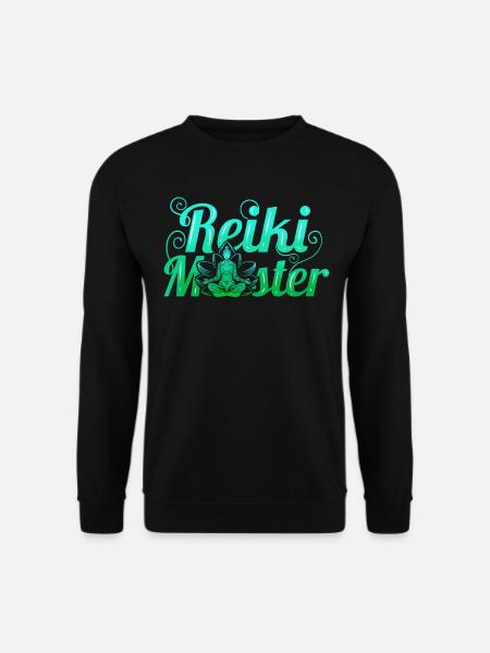 Chakra Holistic Healing Hands Buddha Reiki Master - Unisex Pullover - Schwarz