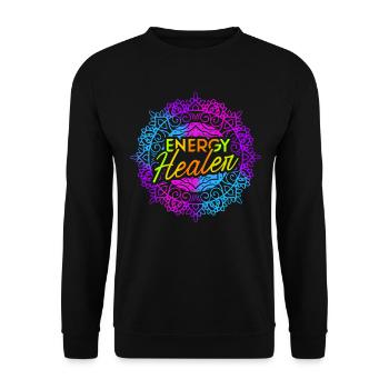 Chakra Guérison Holistique Mains Guérisseur Énergétique Reiki - Sweat-shirt Unisexe - noir - Devant - Alina (178cm) & Michal (187cm)