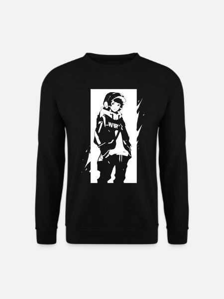 Shibuya's cool Cyberpunk Style Anime Boy Otaku - Unisex Pullover - Schwarz