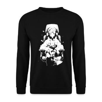 Le cool Cyberpunk Style Anime Boy Otaku de Shibuya - Sweat-shirt Unisexe - noir - Devant - Alina (178cm) & Michal (187cm)