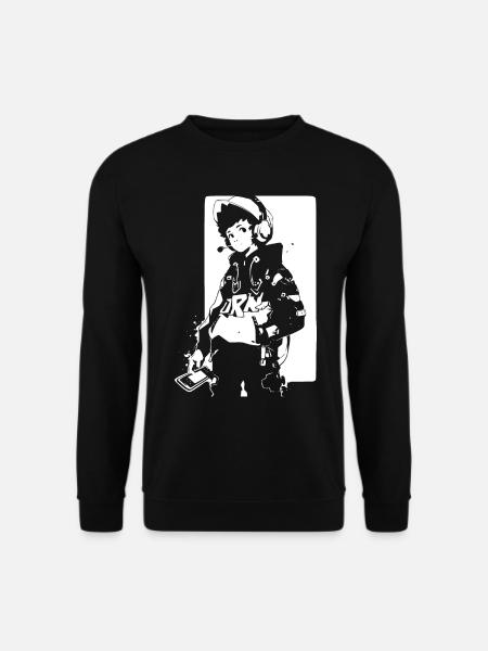 Shibuya's cool Cyberpunk Style Anime Boy Otaku - Unisex Pullover - Schwarz