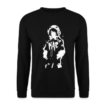 Le cool Cyberpunk Style Anime Boy Otaku de Shibuya - Sweat-shirt Unisexe - noir - Devant - Alina (178cm) & Michal (187cm)