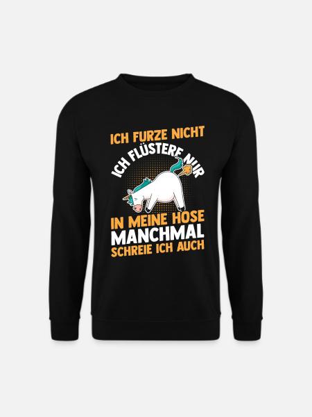 Ich Furze Nicht Einhorn - Unisex Pullover - Schwarz