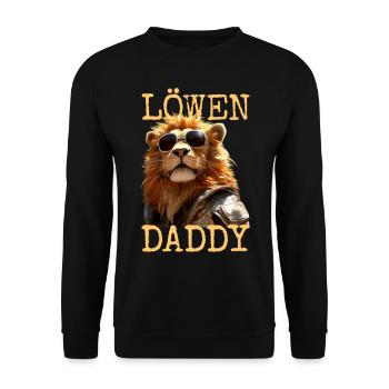Lion Papa Papa Papa Fête des Pères Père Sauvage Lion - Sweat-shirt Unisexe - noir - Devant - Alina (178cm) & Michal (187cm)