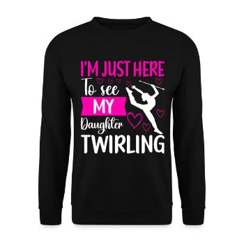 Majorette Gymnastics Majorettes Baton Twirling - Unisex Sweatshirt - black - Front - Alina (178cm) & Michal (187cm)