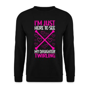 Majorette Gymnastics Majorettes Baton Twirling - Unisex Sweatshirt - black - Front - Alina (178cm) & Michal (187cm)