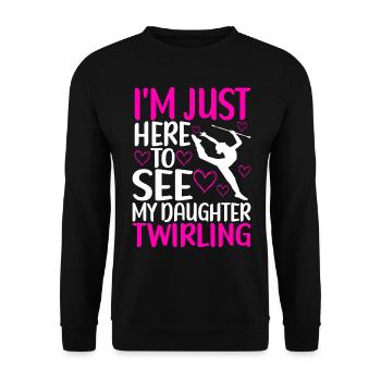 Majorette Gymnastics Majorettes Baton Twirling - Unisex Sweatshirt - black - Front - Alina (178cm) & Michal (187cm)