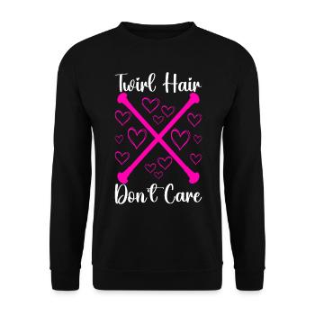 Majorette Gymnastics Majorettes Baton Twirling - Unisex Sweatshirt - black - Front - Alina (178cm) & Michal (187cm)