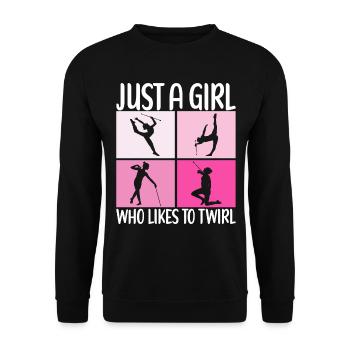 Majorette Gymnastics Majorettes Baton Twirling - Unisex Sweatshirt - black - Front - Alina (178cm) & Michal (187cm)