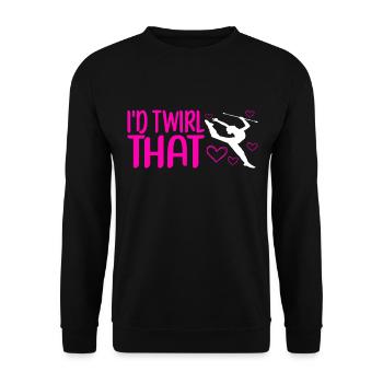 Majorette Gymnastics Majorettes Baton Twirling - Unisex Sweatshirt - black - Front - Alina (178cm) & Michal (187cm)