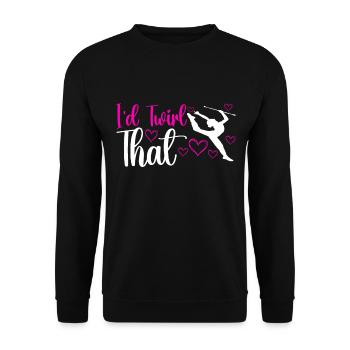 Majorette Gymnastics Majorettes Baton Twirling - Unisex Sweatshirt - black - Front - Alina (178cm) & Michal (187cm)