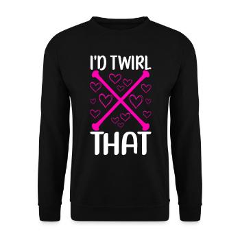 Majorette Gymnastics Majorettes Baton Twirling - Unisex Sweatshirt - black - Front - Alina (178cm) & Michal (187cm)