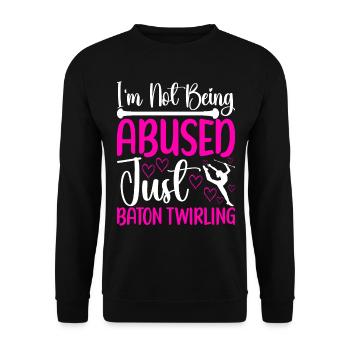 Majorette Gymnastics Majorettes Baton Twirling - Unisex Sweatshirt - black - Front - Alina (178cm) & Michal (187cm)