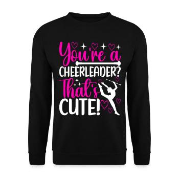 Majorette Gymnastics Majorettes Baton Twirling - Unisex Sweatshirt - black - Front - Alina (178cm) & Michal (187cm)