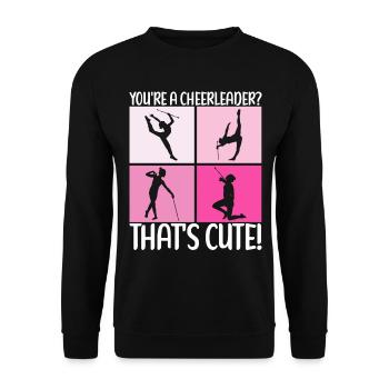 Majorette Gymnastics Majorettes Baton Twirling - Unisex Sweatshirt - black - Front - Alina (178cm) & Michal (187cm)