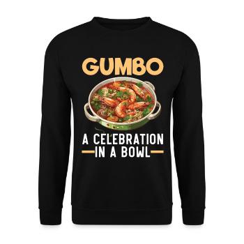 Gumbo Lovers Foodie Louisiane Manger Cuisine Cajun - Sweat-shirt Unisexe - noir - Devant - Alina (178cm) & Michal (187cm)