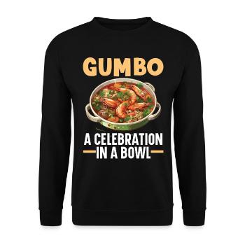 Gumbo Lovers Foodie Louisiane Manger Cuisine Cajun - Sweat-shirt Unisexe - noir - Devant - Alina (178cm) & Michal (187cm)