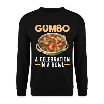 Gumbo Lovers Foodie Louisiane Manger Cuisine Cajun - Sweat-shirt Unisexe - noir - Devant - Alina (178cm) & Michal (187cm)