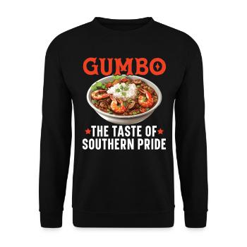 Gumbo Lovers Foodie Louisiane Manger Cuisine Cajun - Sweat-shirt Unisexe - noir - Devant - Alina (178cm) & Michal (187cm)