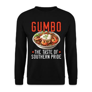 Gumbo Lovers Foodie Louisiane Manger Cuisine Cajun - Sweat-shirt Unisexe - noir - Devant - Alina (178cm) & Michal (187cm)