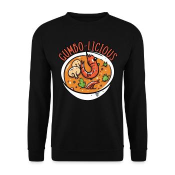 Gumbo Lovers Foodie Louisiane Manger Cuisine Cajun - Sweat-shirt Unisexe - noir - Devant - Alina (178cm) & Michal (187cm)
