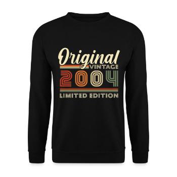 Vintage 2004 Jahrgang Geburtstag Retro Geschenk - Unisex Sweatshirt - black - Front - Alina (178cm) & Michal (187cm)