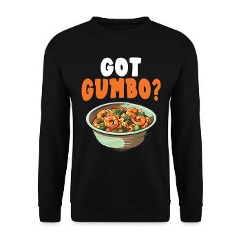 Gumbo Lovers Foodie Louisiane Manger Cuisine Cajun - Sweat-shirt Unisexe - noir - Devant - Alina (178cm) & Michal (187cm)