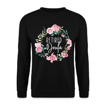 Doula Birth Worker Retraite - Sweat-shirt Unisexe - noir - Devant - Alina (178cm) & Michal (187cm)