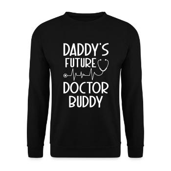 Doctor Baby - Daddy's Future Doctor Buddy - Unisex Sweatshirt - black - Front - Alina (178cm) & Michal (187cm)