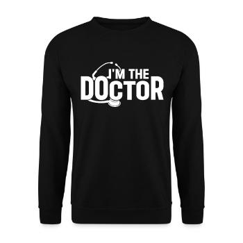 Doctor Stethoscope - I'm The Doctor - Unisex Sweatshirt - black - Front - Alina (178cm) & Michal (187cm)