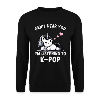 K-Pop KPop Licorne de la musique coréenne - Sweat-shirt Unisexe - noir - Devant - Alina (178cm) & Michal (187cm)