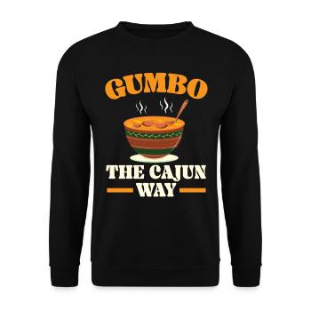 Gumbo Lovers Foodie Louisiane Manger Cuisine Cajun - Sweat-shirt Unisexe - noir - Devant - Alina (178cm) & Michal (187cm)